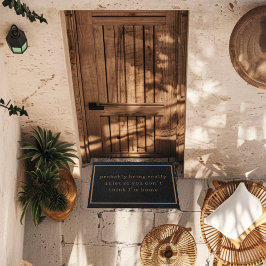 Funny Introvert Black Trendy Simple Fußmatte