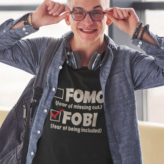 Funny Introvert FOMO FOBI Sozial Awkward Dark T-Shirt
