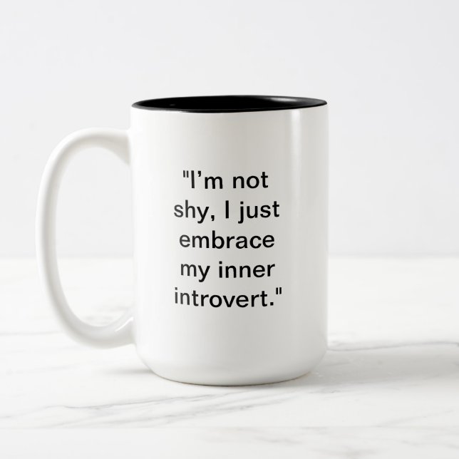 Funny Introvert Tasse | Individuelle Name-Geschenk (Links)