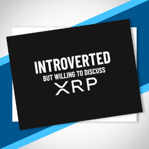 Funny Introvertierte XRP Cryptowährungs-Meme Zitat Postkarte
