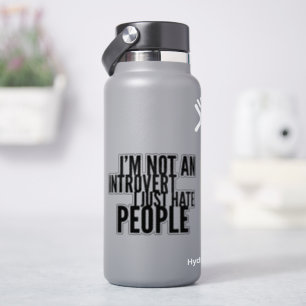 Funny Introverts T - Shirt Aufkleber