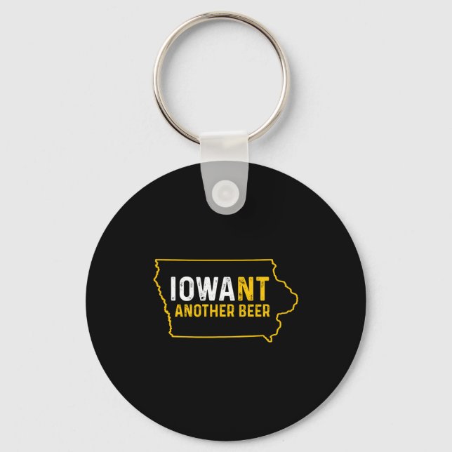 Funny Iowant Another Beer Iowa Beer Distressed  Schlüsselanhänger (Vorderseite)