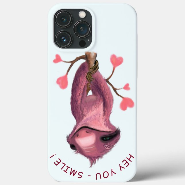 Funny iPhone Case mit Playful Sloth - Benutzerdefi (Rückseite)