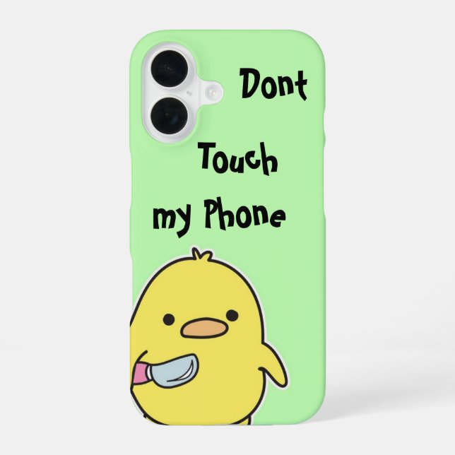 Funny iPhone Case - Touch mein Telefon nicht! iPhone 16 Hülle (Rückseite)