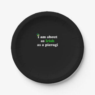 Funny Irish als ein Pierogi Irland Polen Foor Pole Pappteller