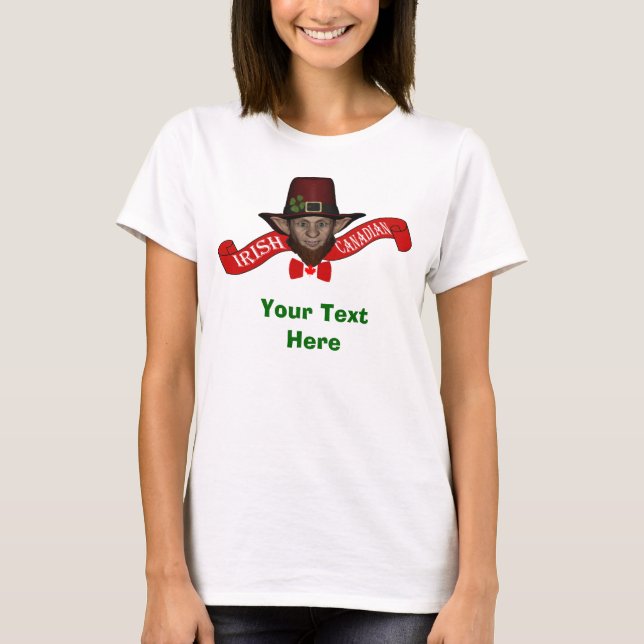 Funny Irish Canadian St Patrick's Day T-Shirt (Vorderseite)
