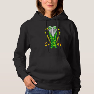 Funny Irish Costume Tuxedo St Patricks Day Boys Ki Hoodie