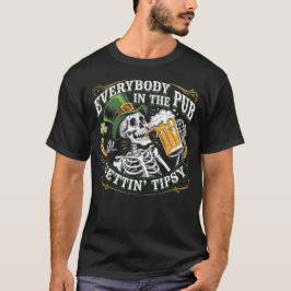 Funny Irish Drinking T-Shirt St Patrick's Day Skel