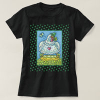 FUNNY IRISH HEN, EIER UND KLEEBLÄTTER NIEDLICH CHI