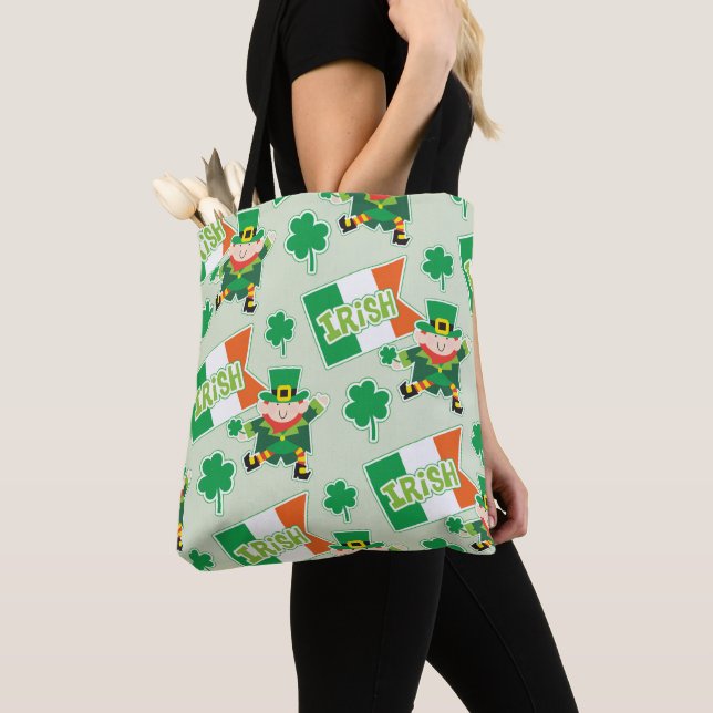 Funny Irish Leprechaun Pattern Tasche (Von Nahem)