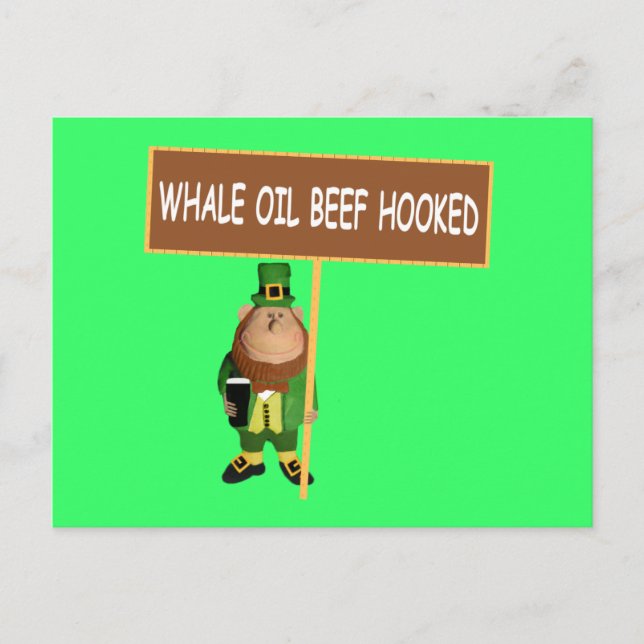 Funny Irish Leprechaun Postkarte (Vorderseite)