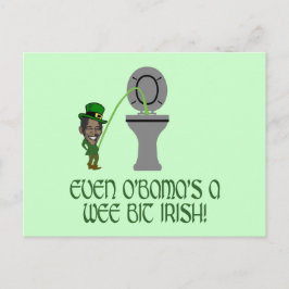Funny Irish Obama Postkarte