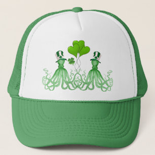 Funny Irish octopi St Patrick's Day Truckerkappe