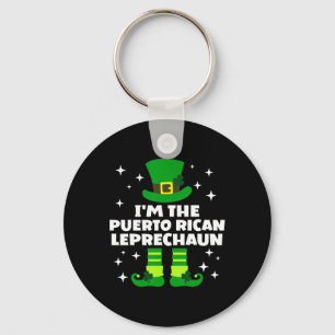 Funny Irish Puerto Rican Leprechaun St Patricks Da Schlüsselanhänger