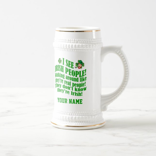 Funny Irish St Patrick's Day Bierglas (Rechts)