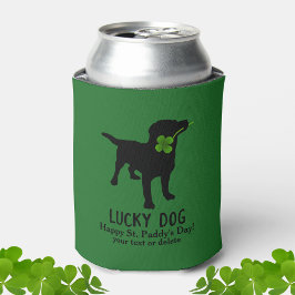 Funny Irish St. Patrick's Day Black Lab Lucky Dog Dosenkühler