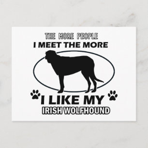 Funny Irish Wolfhound Designs Postkarte