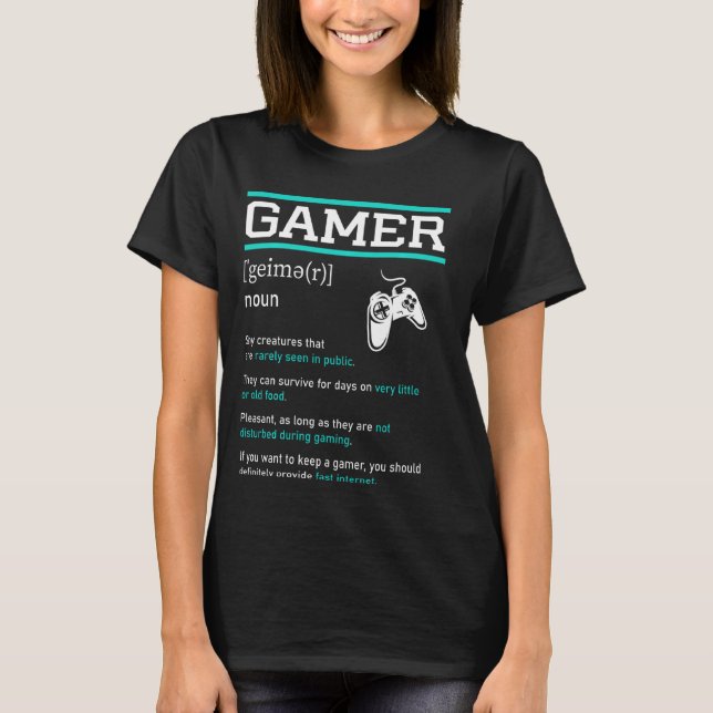 Funny Ironer Definition PC Game Gaming T-Shirt (Vorderseite)