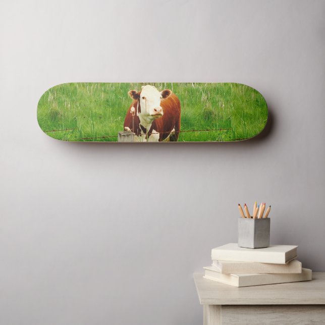 Funny Ironic Cow 4Andre Skateboard (Wandkunst (Horz))