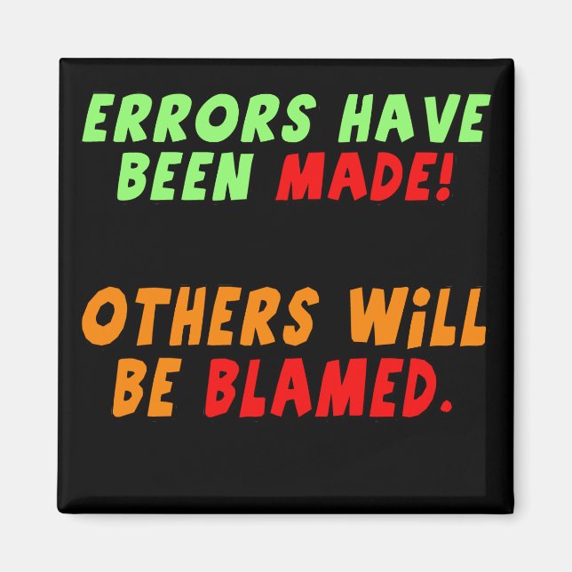 Funny Irrors Made T - Shirt Geschenke Magnet (Vorne)
