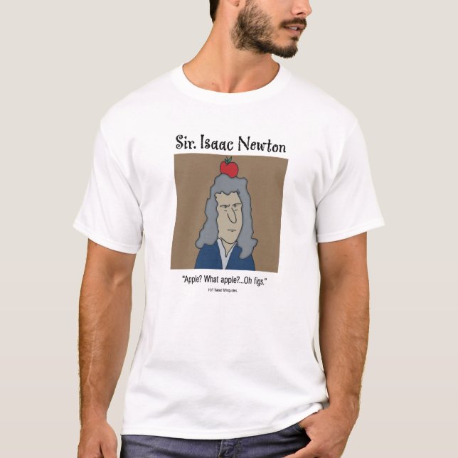 Funny Isaac Newton - White T-Shirt (Vorderseite)