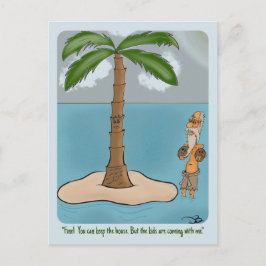 Funny Island Scheidung Postcard Postkarte