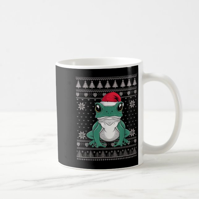 Funny Ison Dart Frog Ugly Christmas Sweater Santa Kaffeetasse (Rechts)