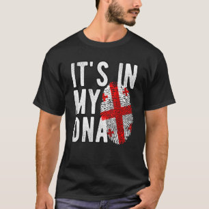 Funny ist es in meiner DNA Georgia Flag Fingerprin T-Shirt