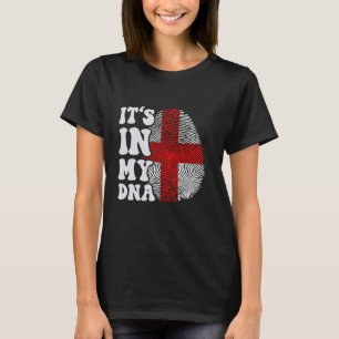 Funny ist es in meiner DNA Georgia Flag Fingerprin T-Shirt