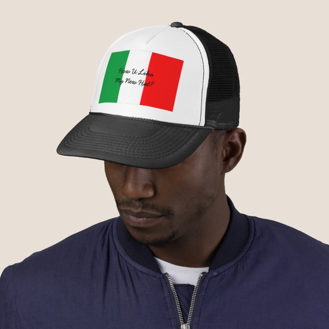 Funny Italian Akzent and Flag of Italy Truckerkappe (Beispiel)