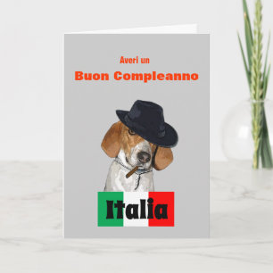 Funny Italian Birthday Mobster Charley Dog Card Karte
