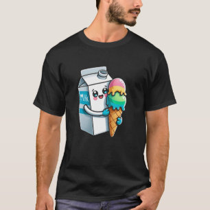 Funny Italian Food Milk Gelato Ice Creme T-Shirt