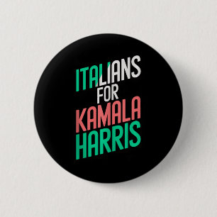 Funny Italians Girls for Kamala Harris Italien 47. Button