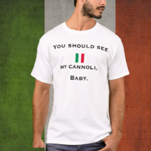 Funny Italienische Flagge, die du meine Cannoli se T-Shirt