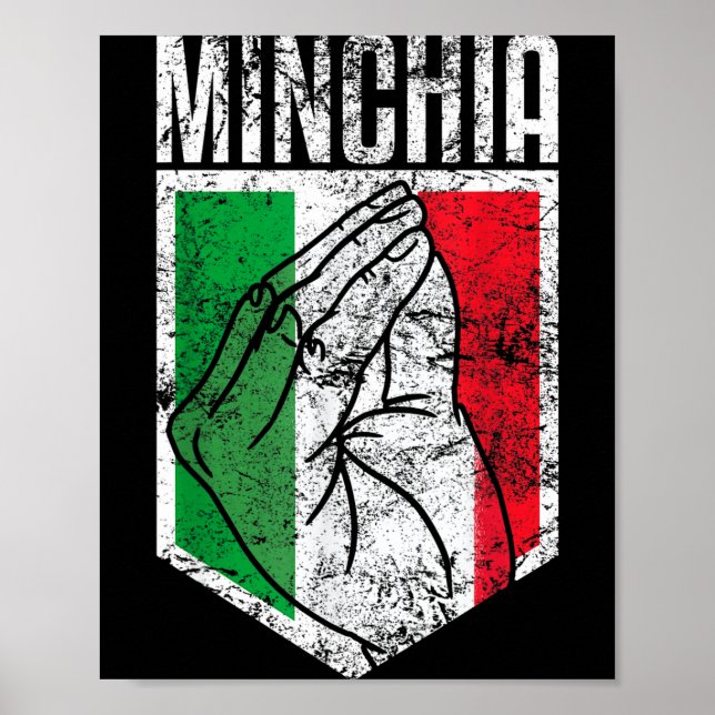 Funny Italy Minichia Quotes Sayings Italian Poster (Vorne)