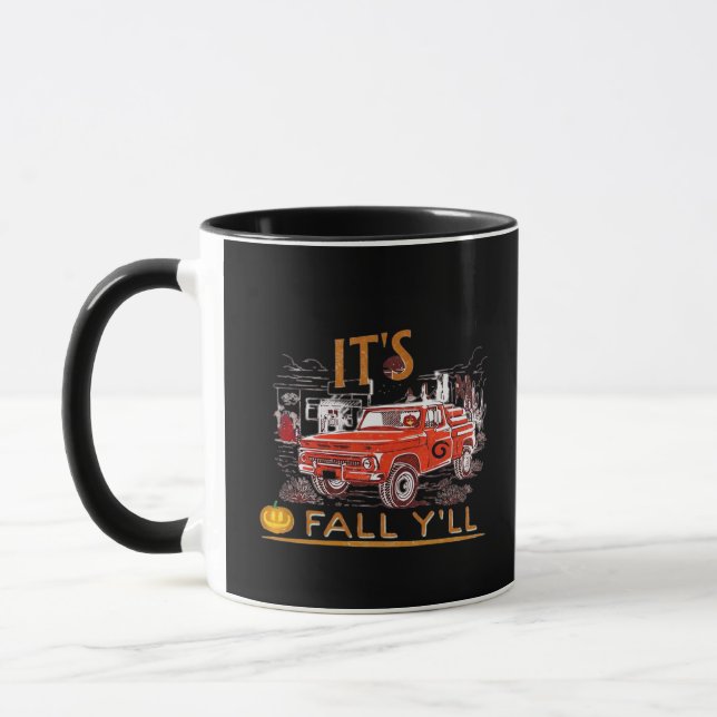 Funny It's Fall Y'all Niedlich Gnomes Pumpkin Tasse (Links)