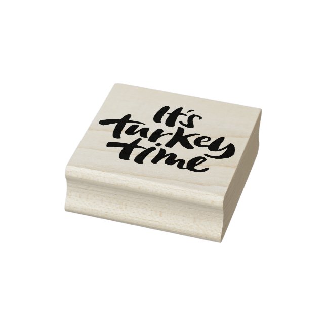 Funny It's Turkey Time Erntedank Dinner Sprichwort Gummistempel (Stempel)