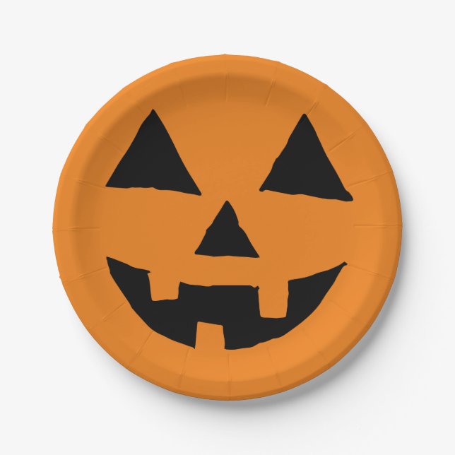 Funny Jack O Lanter Halloween Art Simple Jack O Pappteller (Vorderseite)