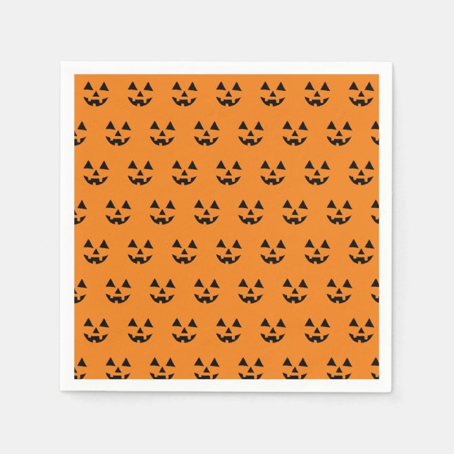 Funny Jack O Lanter Halloween Art Simple Jack O Serviette (Vorderseite)