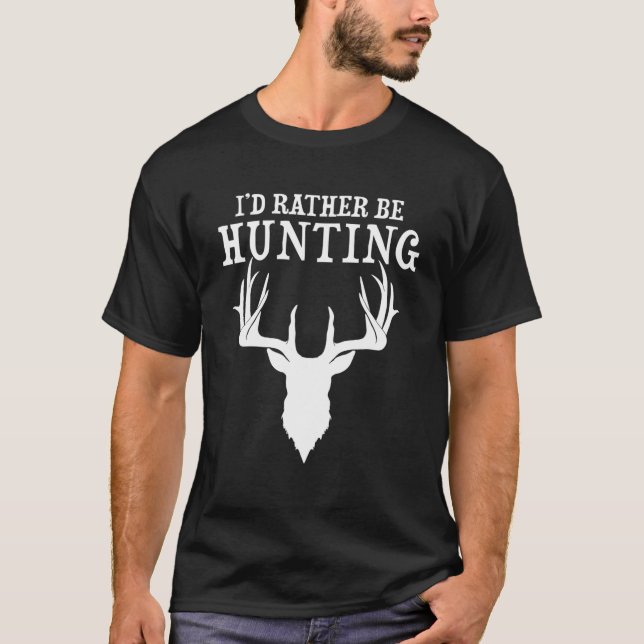 Funny Jagd Geschenk Hirsch Id statt Jagd Campi T-Shirt (Vorderseite)