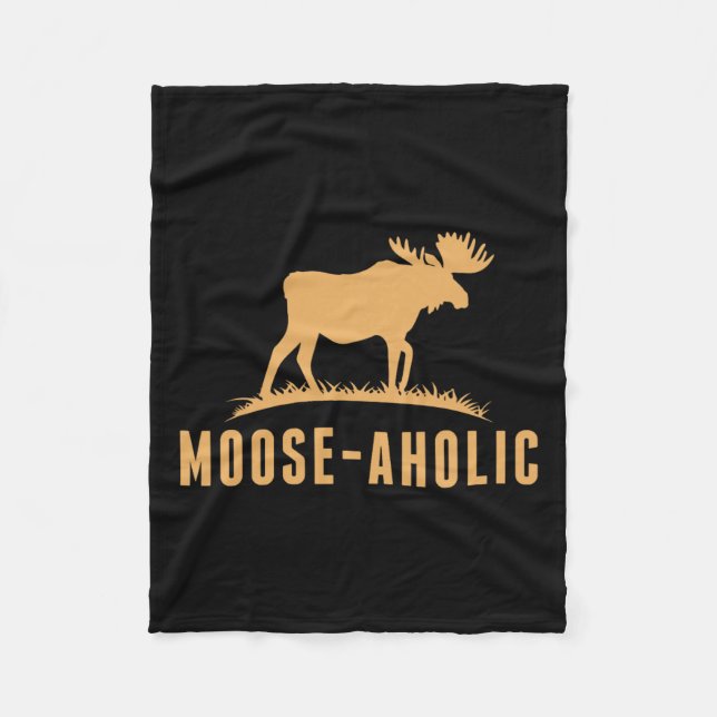 Funny Jagd Grafik Elch-aholische Frauen Männer Elc Fleecedecke (Vorderseite)