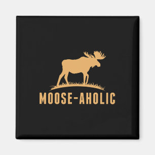 Funny Jagd Grafik Elch-aholische Frauen Männer Elc Magnet