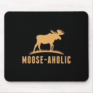 Funny Jagd Grafik Elch-aholische Frauen Männer Elc Mousepad