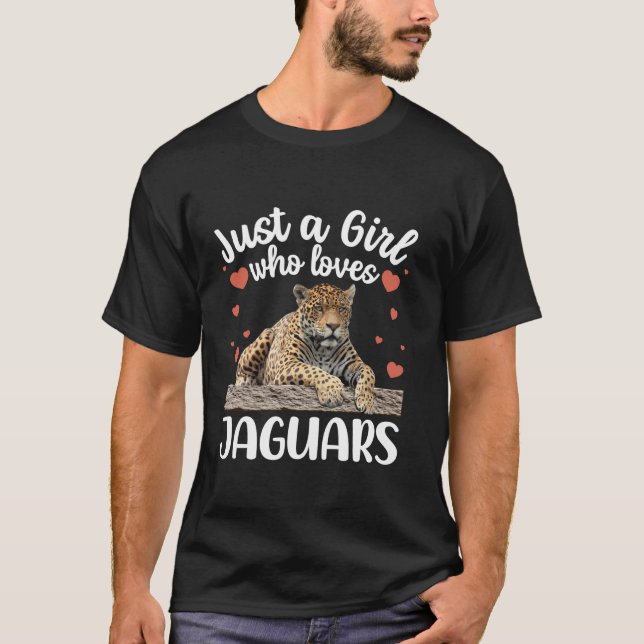 Funny Jaguar Kunst für Mädchen Frauen Kinder Große T-Shirt (Vorderseite)