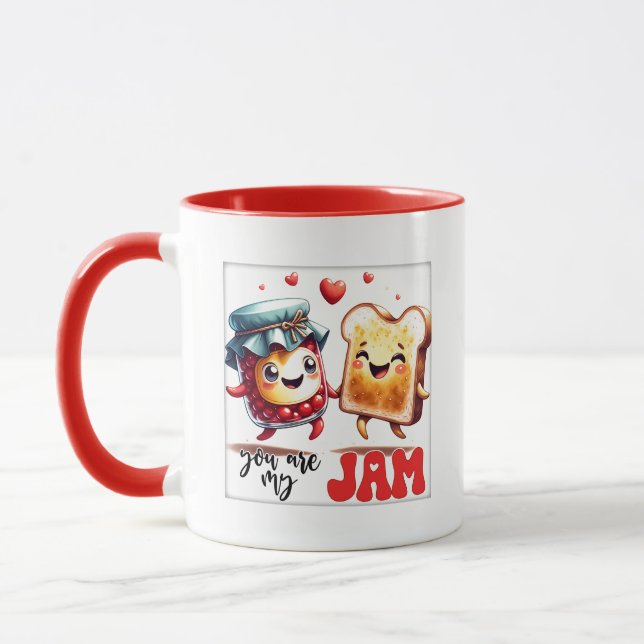 Funny jam toast word art  tasse (Links)