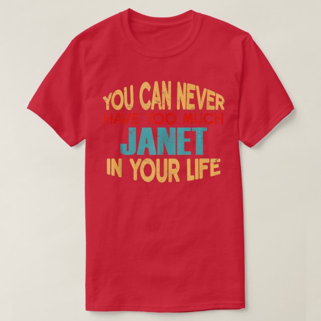 Funny Janet Personalisiert Vorname Joke Item Tan T-Shirt (Design vorne)