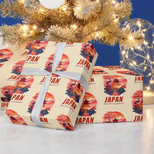 Funny Japan Spaß Sunset Landschaft Landschaft Land Geschenkpapier