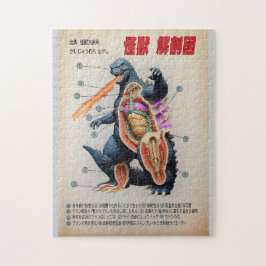 Funny Japanisch Kaiju Anatomie Diagramm
