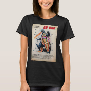 Funny Japanisch Kaiju Anatomie Diagramm T-Shirt