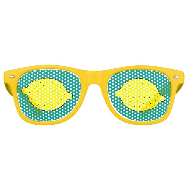 Funny jaune citron fruits fête ombrage lunettes de (Devant)